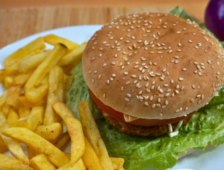 Hamburguesa + Patatas VEGANA