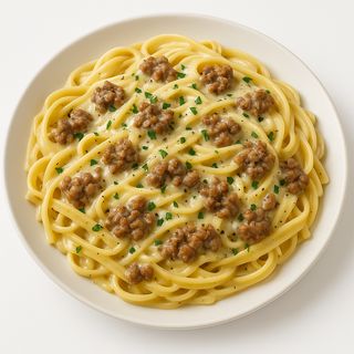 Spaghettis crème fromage mélange + 1 boisson offerte 
