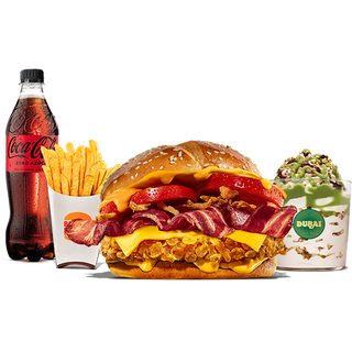 Menú Completo Duo Bacon Grande (1 Pollo) 