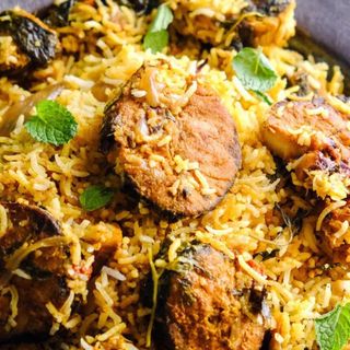 Fish biryani