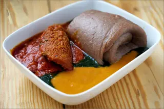 Amala + Gbegiri + Meat + Assorted