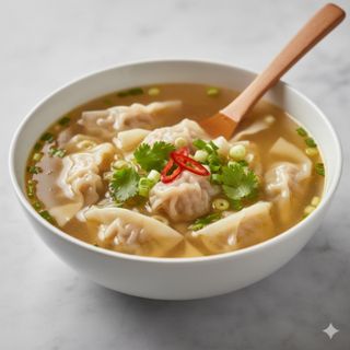 Sopa de ravioles chino (wantán)