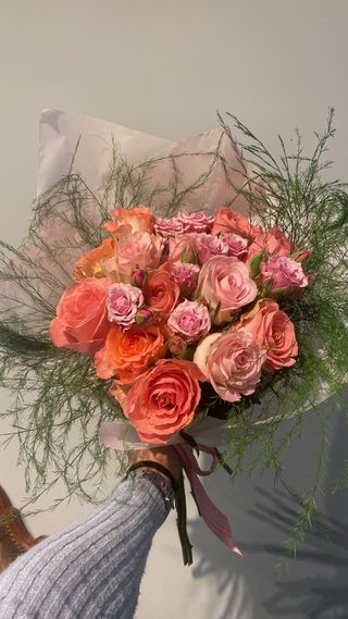 bouquet sfumature di rosa