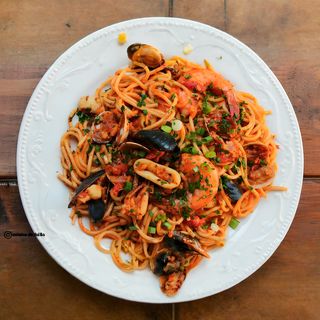 Pâte Spaghetti Aux Fruits De Mer