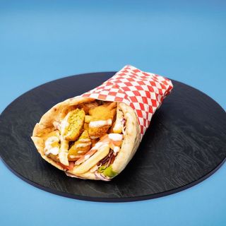Pita Greca con falafels