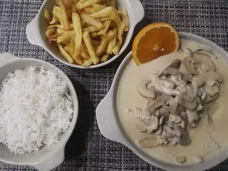 Bifinhos de Perú com Champignon