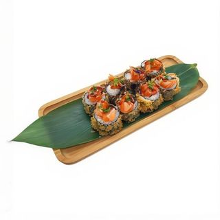 45.  Hosomaki Salmon Y Queso Tempurizado Con Tarta Salmón (8 Uds.)