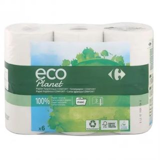 Papel Higiénico Maxi 3 Capas Eco Carrefour Eco Planet 6 Ud.