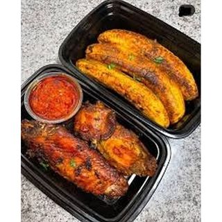 Fried Plantain and Turkey