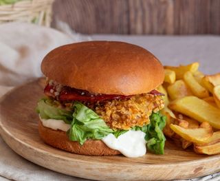 Menú burger de pollo