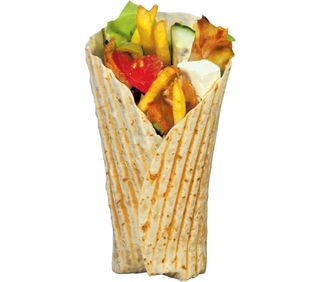 Rollo kebab z frytkami i surówka średnie