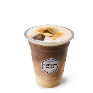 Iced caramel flat white