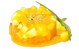 42.Tartare di salmone con mango