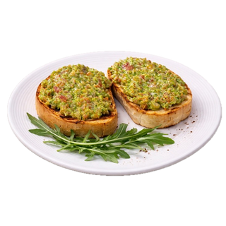 ბრუსკეტა პომიდვრით და პესტოს სოუსით