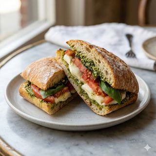 Bocadillo Capresse Y Pesto