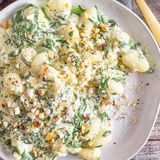 Gnocchi caseros con gorgonzola