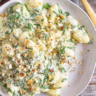 Gnocchi caseros con gorgonzola