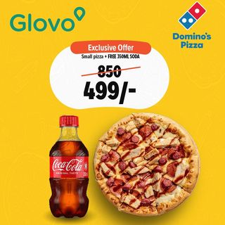 Small Pizza + Free 350ml Soda