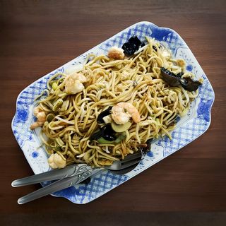 Massa de Ovo com Gambas