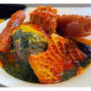 Amala + Ewedu +Cow Intestine