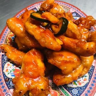 Pollo con salsa agridulce