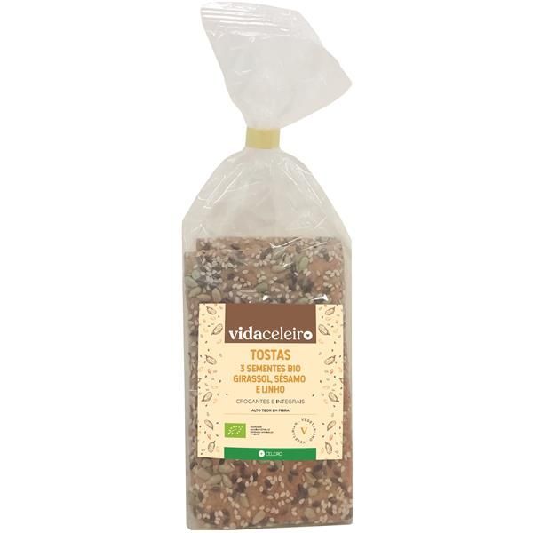Tostas Crocantes Com 3 Sementes Bio 200G Vida Celeiro 200 Gramas