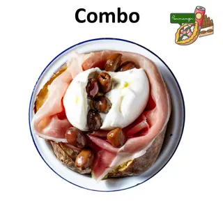 NOVITA' COMBO MENU' BURRATA, CRUDO E OLIVE