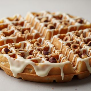 Waffle nocciola e cioccolato bianco