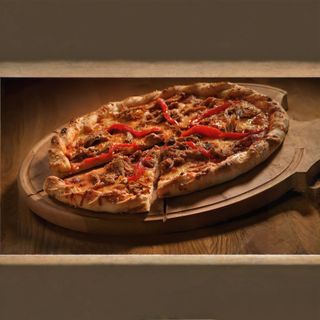 Pizza pulled pork medie