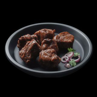 Brocheta De Ternera A La Parrilla con verduras y patata