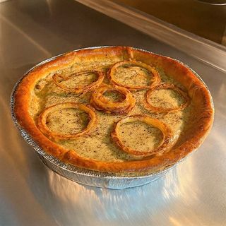 Mushroom & Caramelized Onion Quiche with Green Salad (Slice)