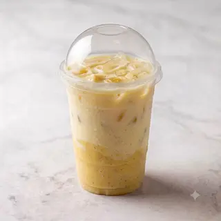 Tè con latte vaniglia e banana