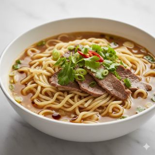 Sopa de tallarines con ternera