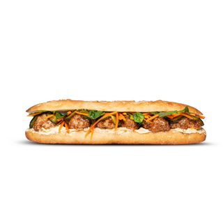 Banh mi de albóndigas vietnamitas