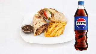 Tortilla z mięsem z wołowiną kraftową  duży 170g+ Pepsi
