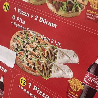 10. Menú 1 Pizza + 2 Durum O Pita
