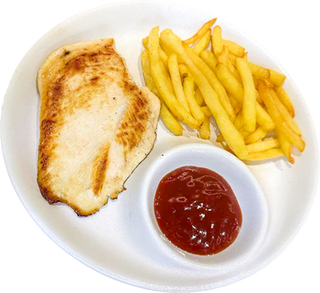 55 Pollo a la plancha con patatas