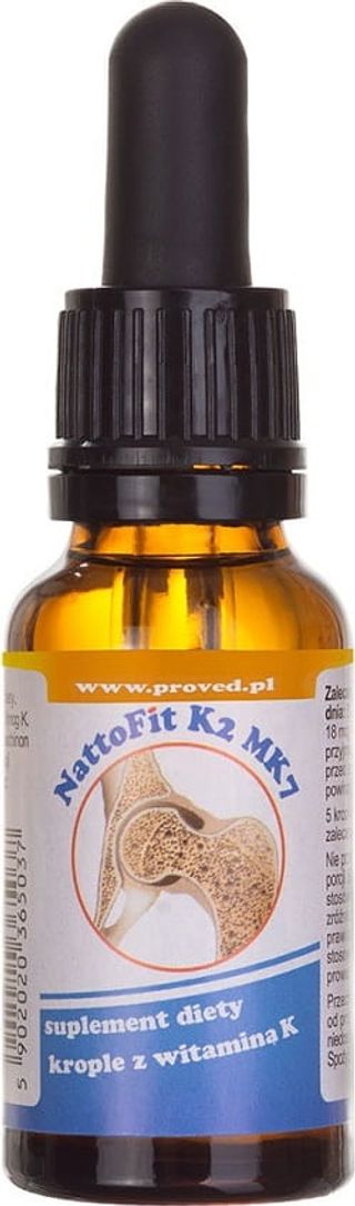Witamina K2 w płynie K2MK7 K2 MK-7 NattoFit 20ml 600 kropli Proved