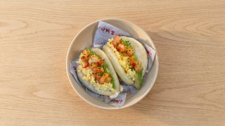 Bao with srimps breakfast