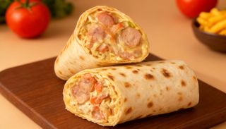 Кебаб с 2 колбасками/ Kebab cu 2 cărnăciori