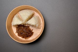 Coconut milk rice + onion fry