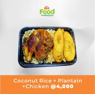 Coconut Rice + Plantain + Chicken