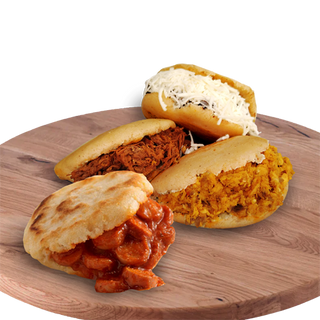 Arepa con carne molida