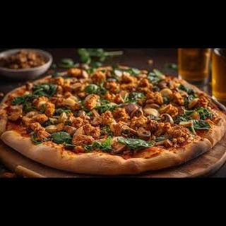 Peri Peri Pizza with fries