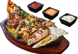 Nr 6- Danie Mashawe Mix. - 3 rodzaje mięs z grilla Lawowego