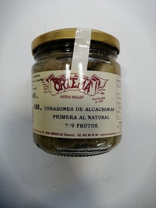 Conservas Ortema - Corazones de Alcachofa al Natural - 345gr