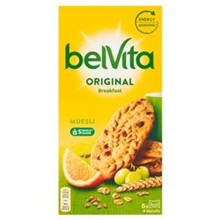 Ciastka śniadaniowe musli z owocami Belvita. 0.3кг