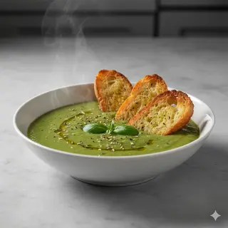 Vellutata di verdure con pane tostato