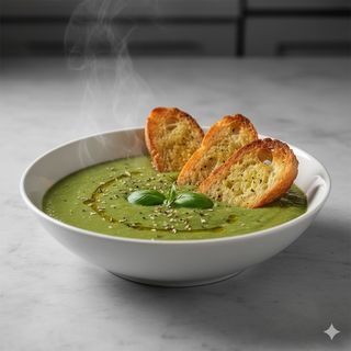 Vellutata di verdure con pane tostato