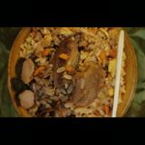 Arroz frito con pato